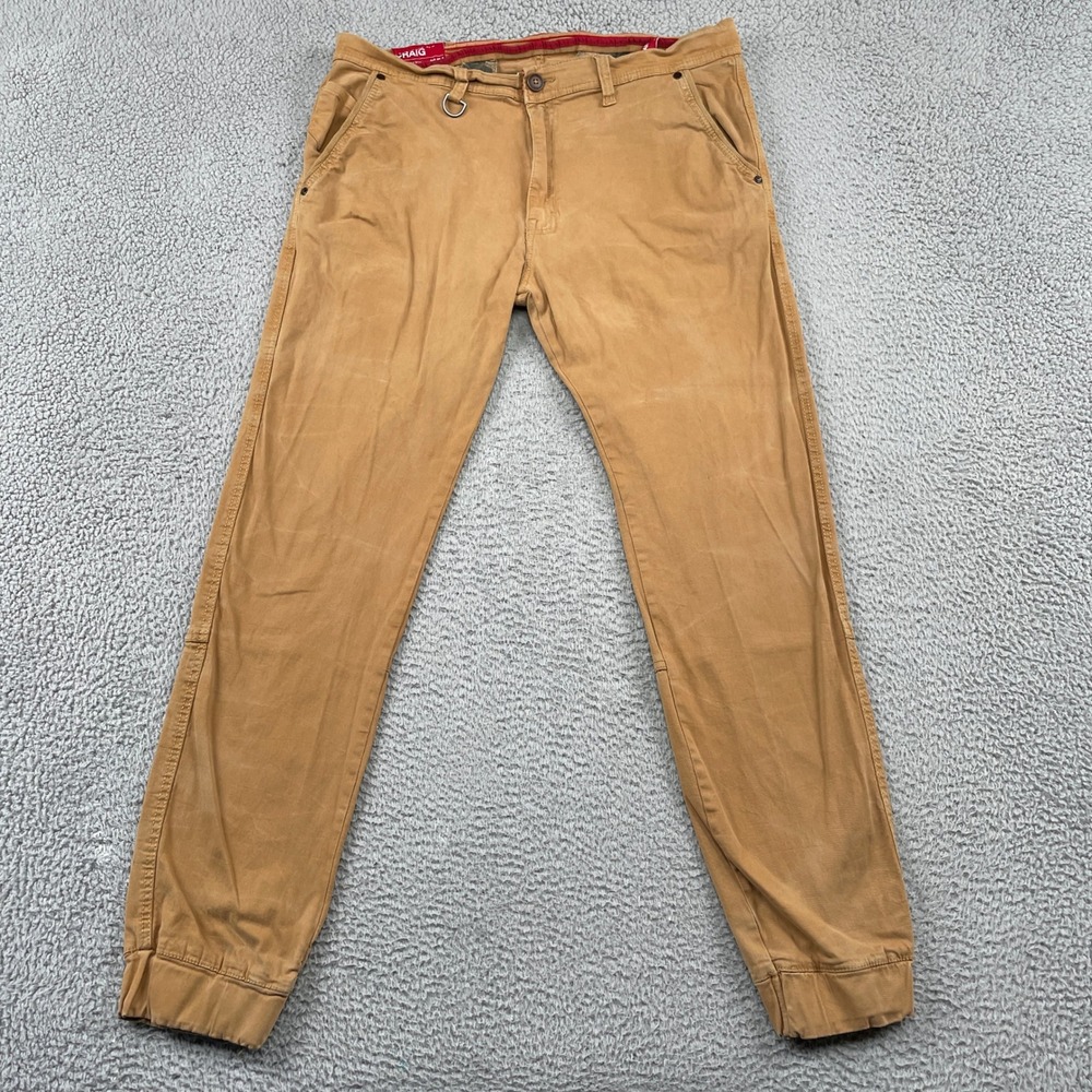Jordan Craig Jogger Mens 38x34 Tan Chino Twill Cargo Pocket Stretch Pants 5252M